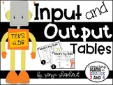 Input and Output Tables Task Cards - TEKS 4.5B