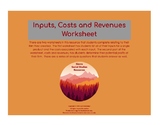 Inputs and Costs and Revenue Worksheets