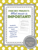 Inquiry Based Activity - What Music is Important?