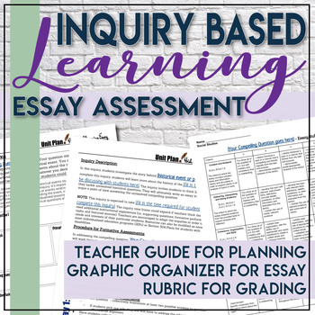 Preview of Inquiry Based Essay Template Social Studies C3 Framework with Rubric