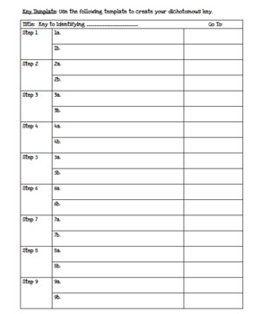 Inquiry Based Investigation - Creating a Dichotomous Key | TpT