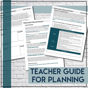 Inquiry Based Monument Design Project Template Social Studies C3 Framework