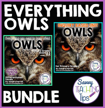 Preview of PBL Project Based Learning Inquiry EVERYTHING OWLS BUNDLE