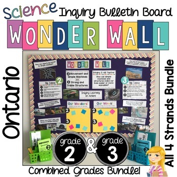 Preview of Inquiry Board COMBINED Grade 2 & 3 Ontario Science BUNDLE Wonder Wall Boards