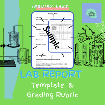Preview of Inquiry Lab Template and Grading Rubric