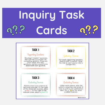 Preview of Inquiry Task Cards
