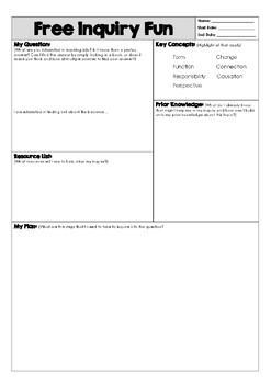 Preview of Inquiry Template