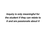 Inquiry Workshop for Teachers