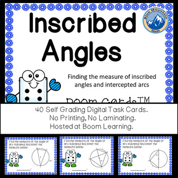 Preview of Inscribed Angles Boom Cards Level 1--Digital Task Cards