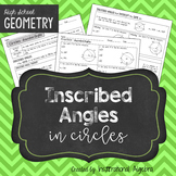 Inscribed Angles of circles: Notes & Practice