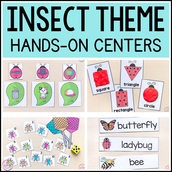 Preview of Insect Activities Theme for Math and Literacy Centers - Preschool, Kindergarten