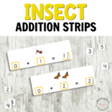 Insect Addition Strips for Math Centers or Hands-on Activities