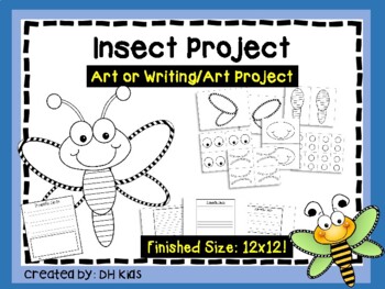 Insect Art & Writing Project - Bug Bulletin Board - Alphabet Cut Color