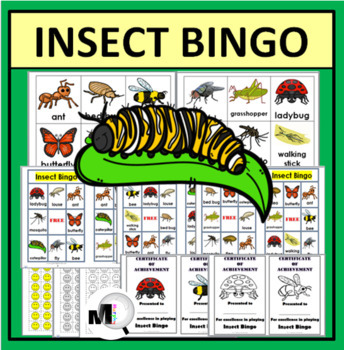 Preview of Bingo Printable Insects Bingo Game Activity