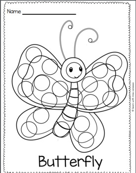 Insect Bingo Dot Marker Sheets - Preschool Fine Motor Dauber Dotter Bug