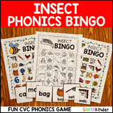 Insect & Bugs CVC Phonics BINGO for Spring Activities for 