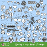 Insect Clip art, Illustrations, Scrapbook Coloring Pages, 