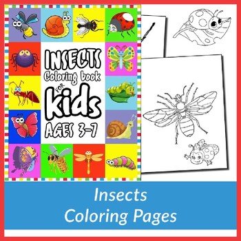 Preview of Insect Coloring Pages for Kids - 90 Printable Cartoon Insects Coloring  Sheets