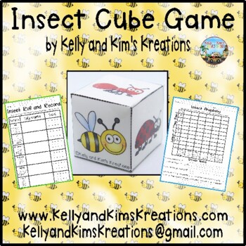 Preview of Insect Cube Game {roll, tally, & graph skills}