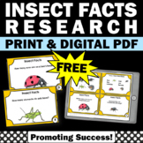 Free All About Insects and Bugs Task Cards Spring Science 