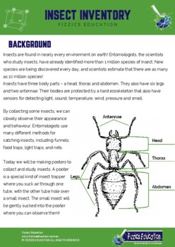 Preview of Insect Inventory Collector Activity