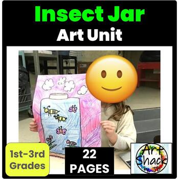 Preview of Insect Jar: Habitat Art Unit-Google Slides & PDF File included.