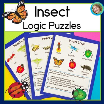 Preview of Insect Critical Thinking Math Logic Puzzles for Enrichment Activities
