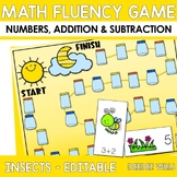 Insect Math Fluency Game Numbers, Addition, & Subtraction 