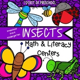 Insect Bug Math and Literacy Centers for Preschool, Pre-K,