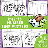 Insect Number Line Puzzles