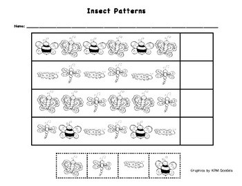Insect Patterns by Elementary Mom | Teachers Pay Teachers