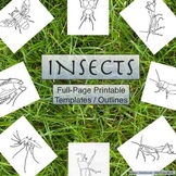 Insect Printables Full-Page Templates / Coloring Pages for