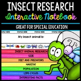 Insect Research - Interactive Notebook - Special Education