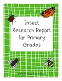 Insect Research Project Mini Book for Primary Students