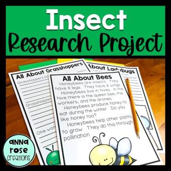 Preview of Insect Research Project - Reading Passages, Report Templates & Organizers