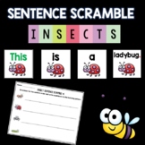 Insect Sentence Scramble | Centers | Kindergarten