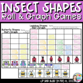 Insect Shapes Roll & Graph (Bee, Butterfly, & Ladybug) - S