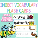 Insect Vocabulary Flash Cards | Spring Word Wall Writing C