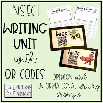 Preview of Insect QR Codes Writing Unit