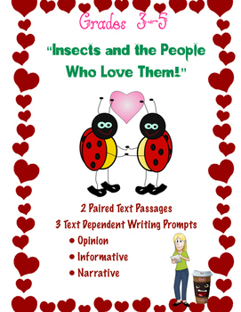 Preview of Insects ~ 2 Paired Texts and 3 Text Dependent Writing Prompts~ No Prep~Test Prep