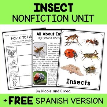 Insect Activities Nonfiction Unit By Nikki And Nacho 