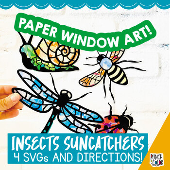 Preview of Insects Activity for Preschool | Spring Bugs Kindergarten Craft | Bumblebee SVG