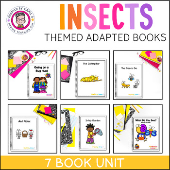 Preview of Insect Adapted Books Unit for Special Education: Bugs and Insects (7 Book Set)