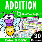 Insects Addition Math Board Games for Fact Fluency Practic