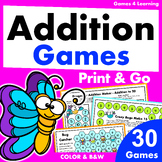Insects Addition Games for Fact Fluency Practice - Fun Mat