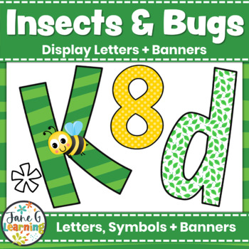 Insects & Bugs Bulletin Board Letters & Editable Banners | Insects ...