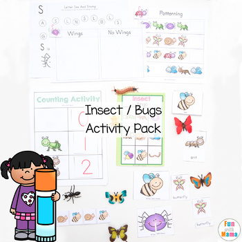 Preview of Insects & Bugs Printable Activity Pack for Preschool & Pre K