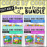 Insects, Bugs and Friends Color by Code Bundle Editable