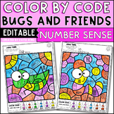 Insects, Bugs and Friends Color by Number Sense (Subitizin