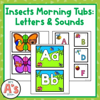 Preview of Insects Center Activities for Letters & Alphabet